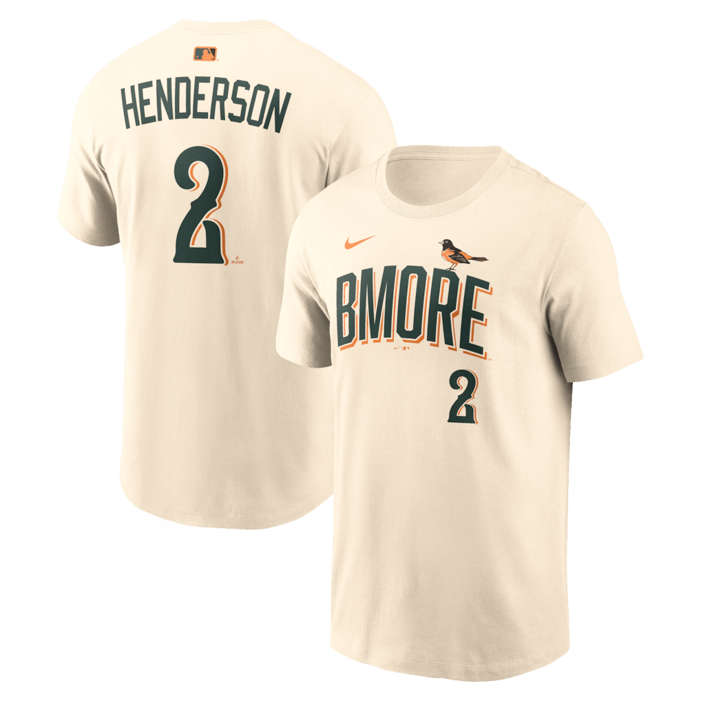 Gunnar Henderson 2 Baltimore Orioles Men's 2026 City Connect T-Shirt - Natural