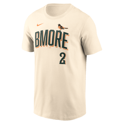 Gunnar Henderson 2 Baltimore Orioles Men's 2026 City Connect T-Shirt - Natural