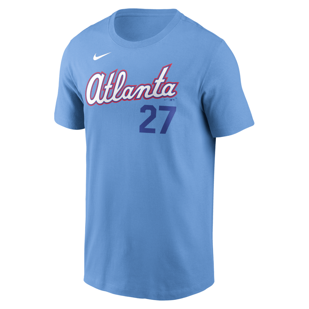 Austin Riley 27 Atlanta Braves Men's 2026 City Connect T-Shirt - Blue