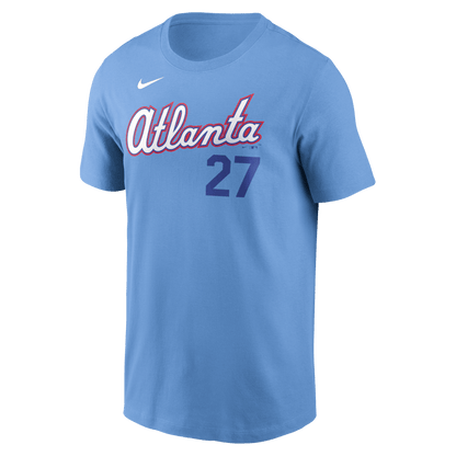 Austin Riley 27 Atlanta Braves Men's 2026 City Connect T-Shirt - Blue