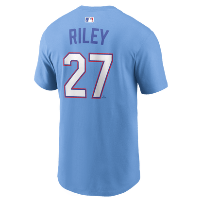 Austin Riley 27 Atlanta Braves Men's 2026 City Connect T-Shirt - Blue