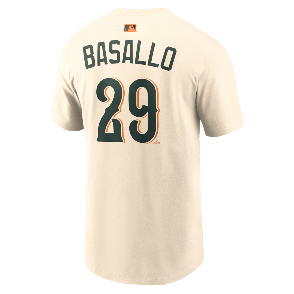 Samuel Basallo 29 Baltimore Orioles Men's 2026 City Connect T-Shirt - Cream