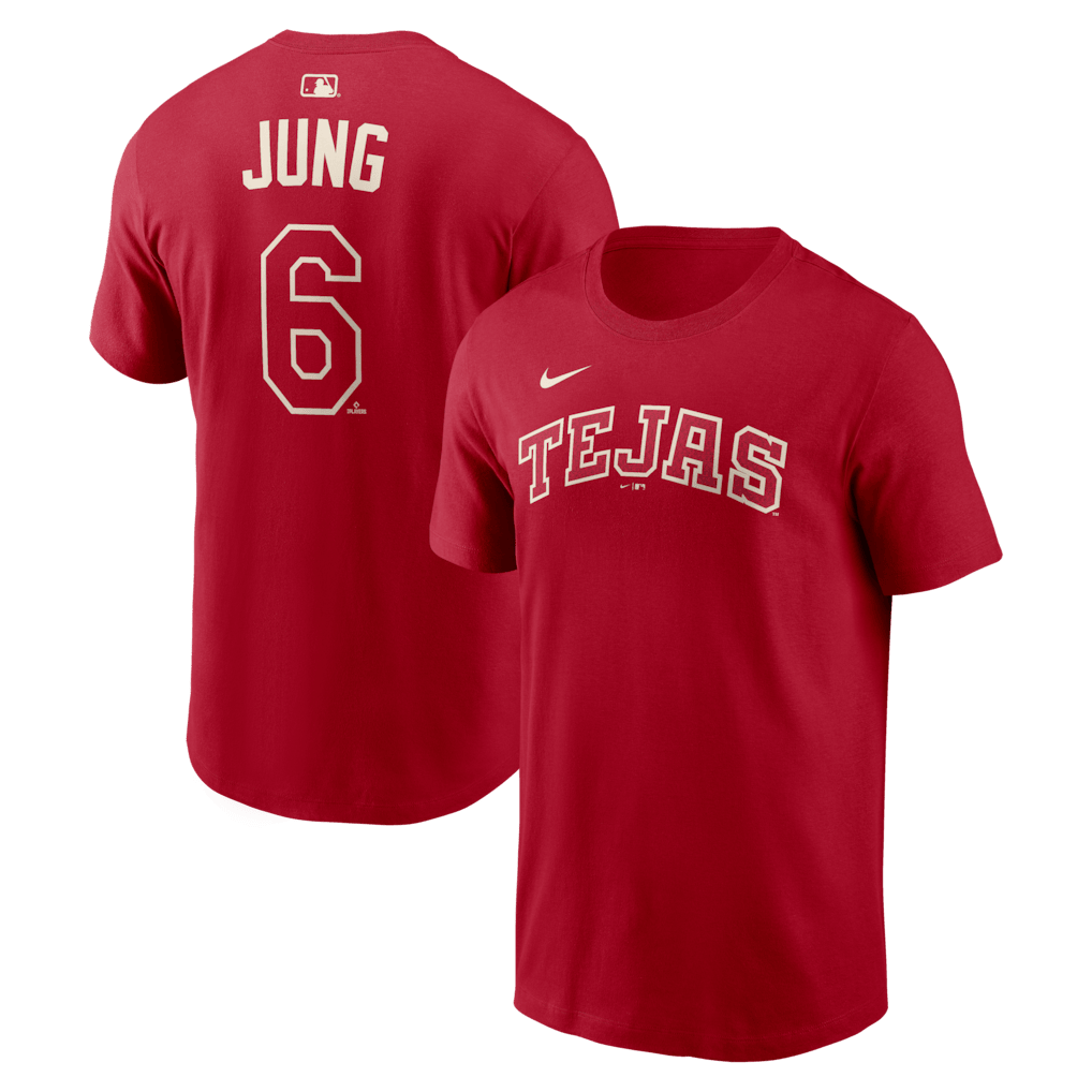 Josh Jung 6 Texas Rangers Men's 2026 City Connect T-Shirt - Red