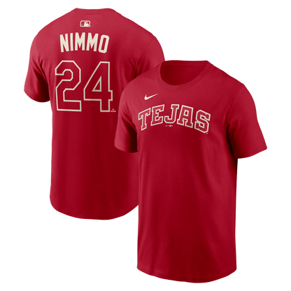 Brandon Nimmo 24 Texas Rangers Men's 2026 City Connect T-Shirt - Red