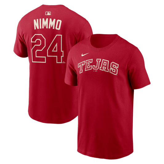 Brandon Nimmo 24 Texas Rangers Men's 2026 City Connect T-Shirt - Red