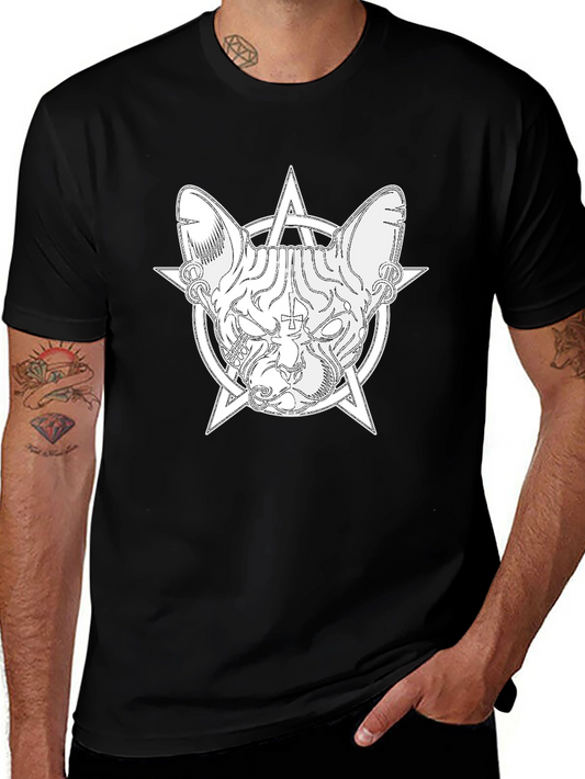 Occult Cat T-Shirt - Stylish Graphic Tee