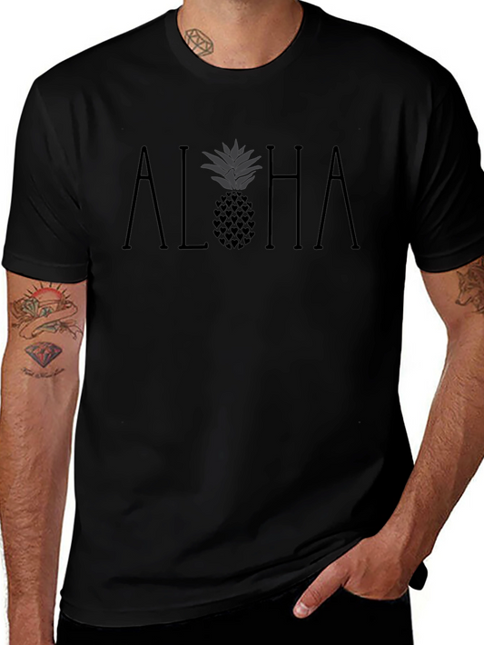 Aloha Pineapple Heart Graphic Tee - Relaxed Fit