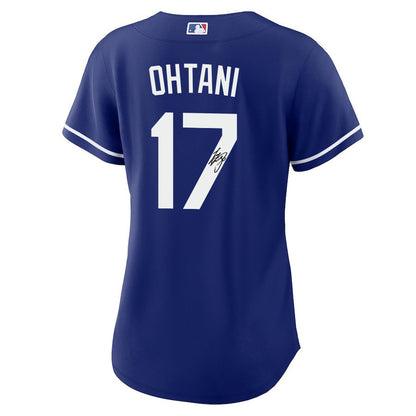 Shohei Ohtani 17 Signed Los Angeles Dodgers Home Jersey - Women Royal Jersey