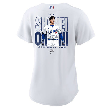 Shohei Ohtani 17 Los Angeles Dodgers Signed ShoTime 2023 Home Women Jersey - White