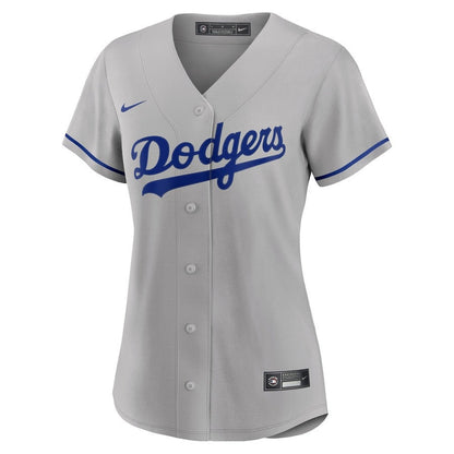 Shohei Ohtani 17 Los Angeles Dodgers Signed Number 2023 Road Women Jersey - Gray