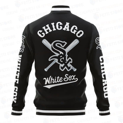 Chicago White Sox Baseball Traditional Pattern AOP Varsity Jacket SH1 - All-Over-Printed Jacket