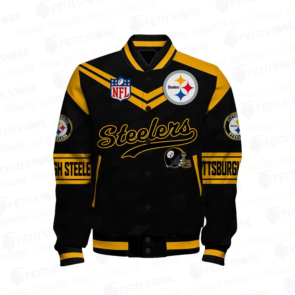 Pittsburgh Steelers American Football League Pattern Varsity Jacket SH1 V2 - All-Over-Printed Jacket