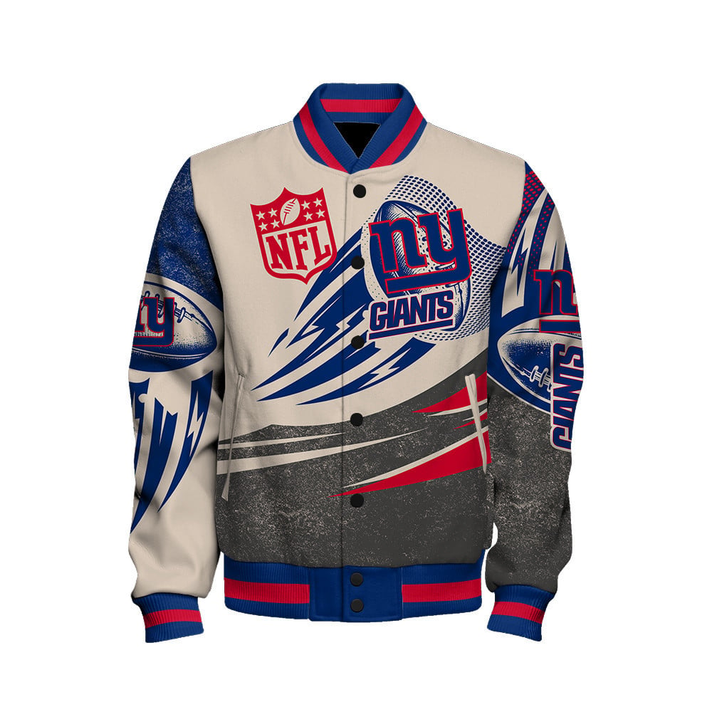 New York Giants - National Football League Customized AOP Varsity Jacket V10 - All-Over-Printed Jacket
