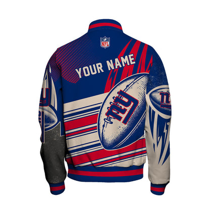 New York Giants - National Football League Customized AOP Varsity Jacket V10 - All-Over-Printed Jacket