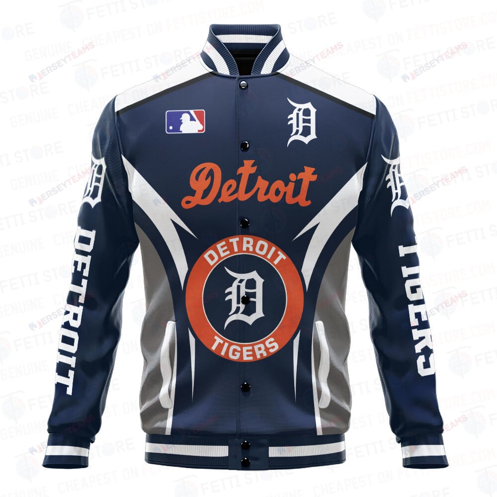 Detroit Tigers Baseball Traditional Pattern AOP Varsity Jacket SH1 - All-Over-Printed Jacket