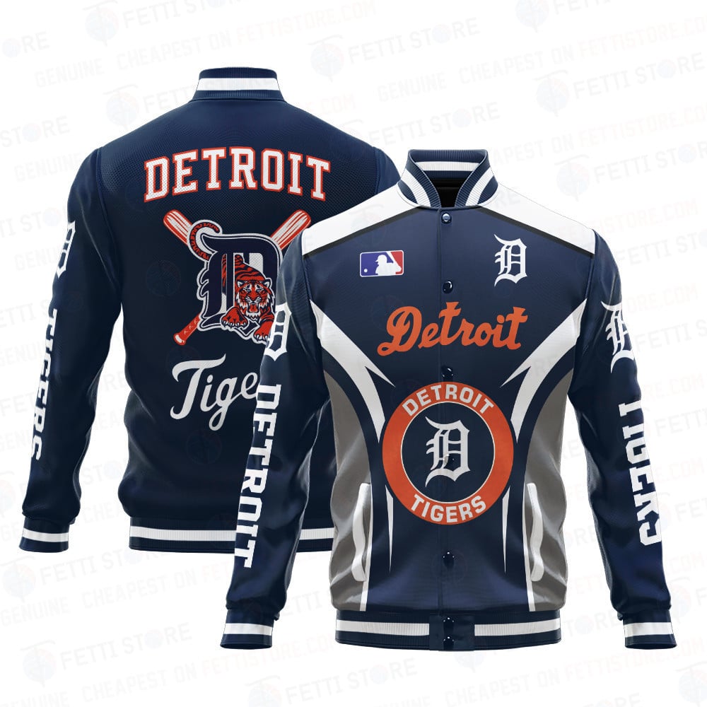 Detroit Tigers Baseball Traditional Pattern AOP Varsity Jacket SH1 - All-Over-Printed Jacket