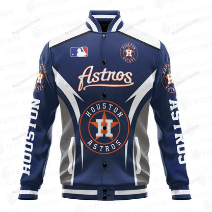 Houston Astros Baseball Traditional Pattern AOP Varsity Jacket SH1 - All-Over-Printed Jacket