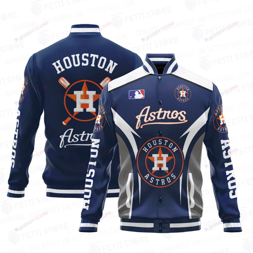 Houston Astros Baseball Traditional Pattern AOP Varsity Jacket SH1 - All-Over-Printed Jacket