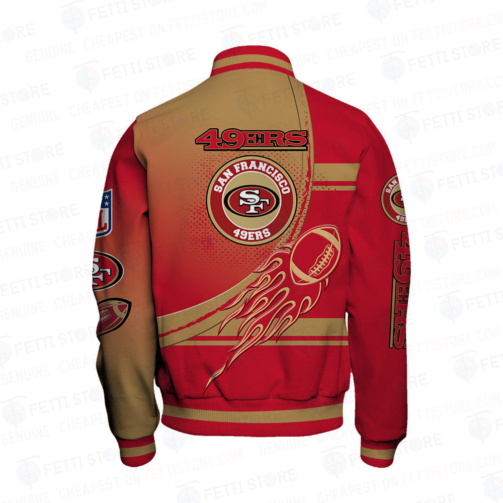 San Francisco 49ers American Football League Pattern Varsity Jacket SH1 V3 - All-Over-Printed Jacket