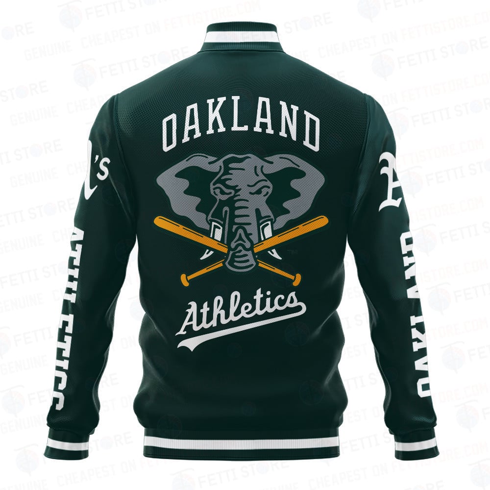 Oakland Athletics Baseball Mascot Pattern AOP Varsity Jacket SH1 - All-Over-Printed Jacket