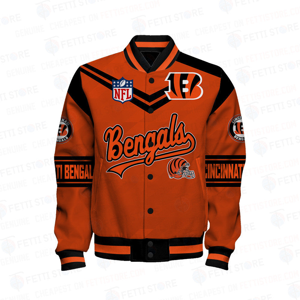 Cincinnati Bengals American Football League Pattern Varsity Jacket SH1 V2 - All-Over-Printed Jacket