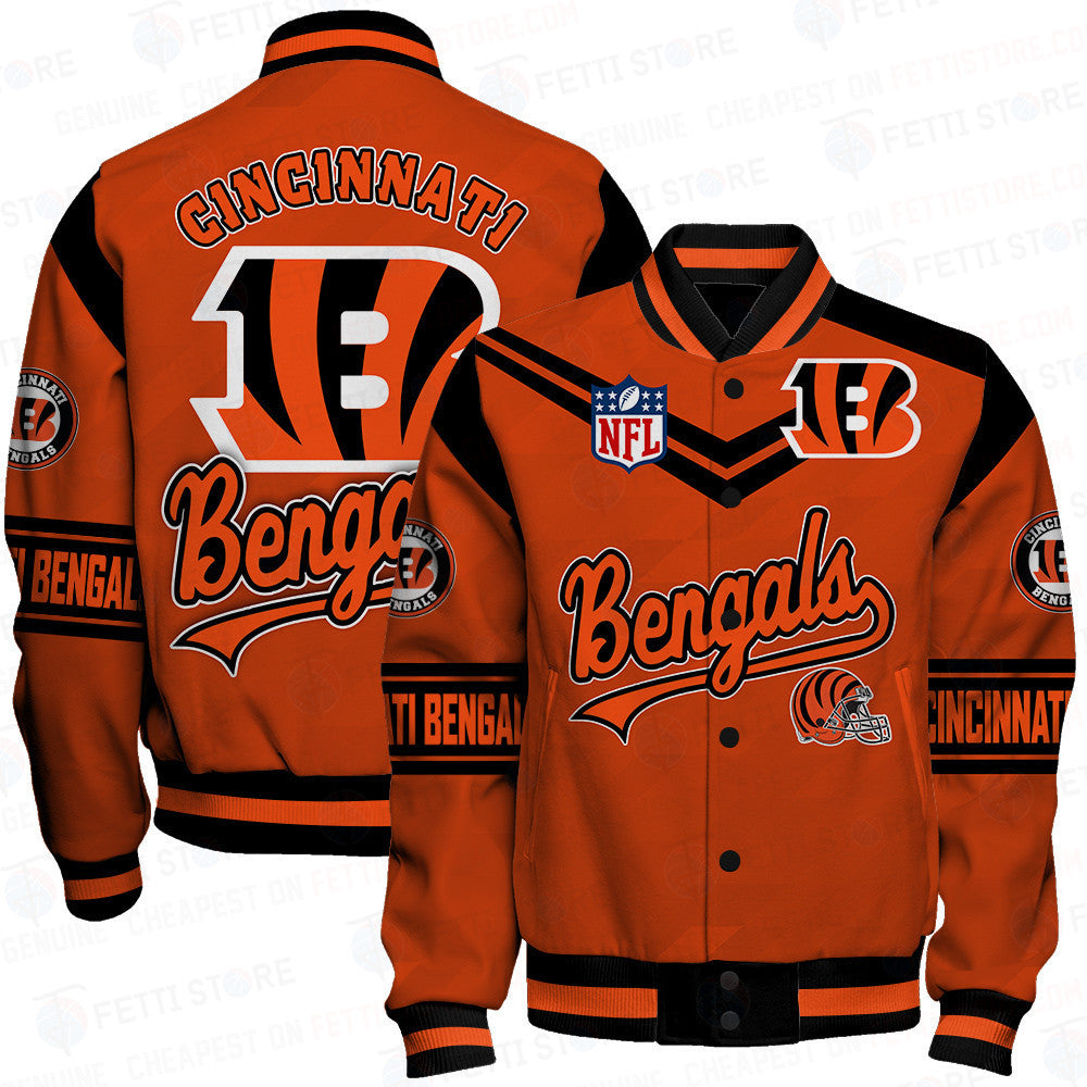 Cincinnati Bengals American Football League Pattern Varsity Jacket SH1 V2 - All-Over-Printed Jacket