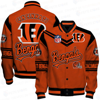 Cincinnati Bengals American Football League Pattern Varsity Jacket SH1 V2 - All-Over-Printed Jacket