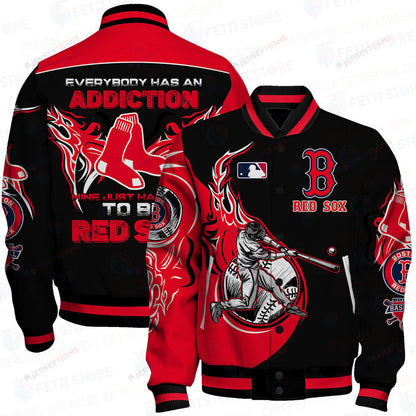 Boston Red Sox Major League Baseball AOP Varsity Jacket - All-Over-Printed Jacket