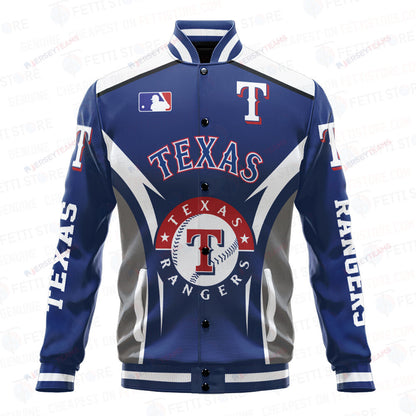 Texas Rangers Baseball Maps Pattern AOP Varsity Jacket SH1 - All-Over-Printed Jacket