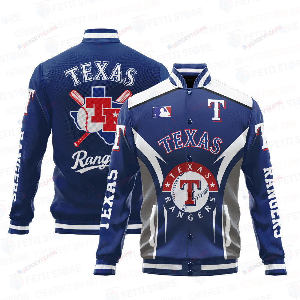 Texas Rangers Baseball Maps Pattern AOP Varsity Jacket SH1 - All-Over-Printed Jacket