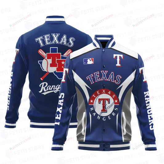 Texas Rangers Baseball Maps Pattern AOP Varsity Jacket SH1 - All-Over-Printed Jacket