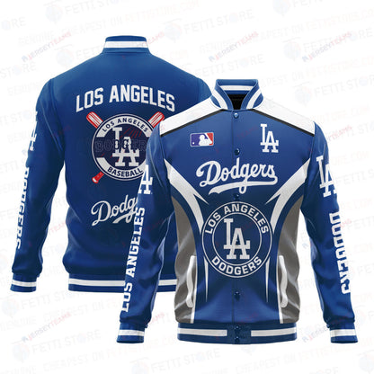Los Angeles Dodgers Baseball Traditional Pattern AOP Varsity Jacket SH1 - All-Over-Printed Jacket