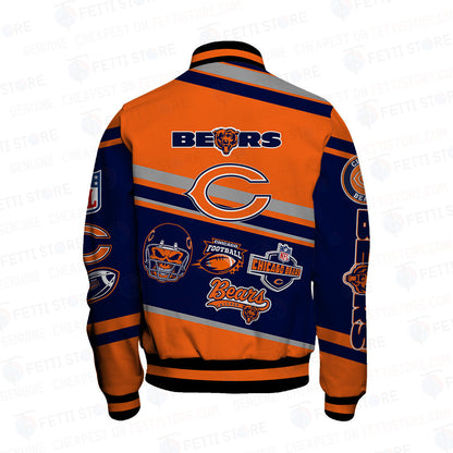 Chicago Bears American Football League Pattern Varsity Jacket - All-Over-Printed Jacket