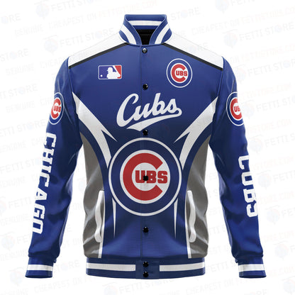 Chicago Cubs Baseball Traditional Pattern AOP Varsity Jacket SH1 - All-Over-Printed Jacket