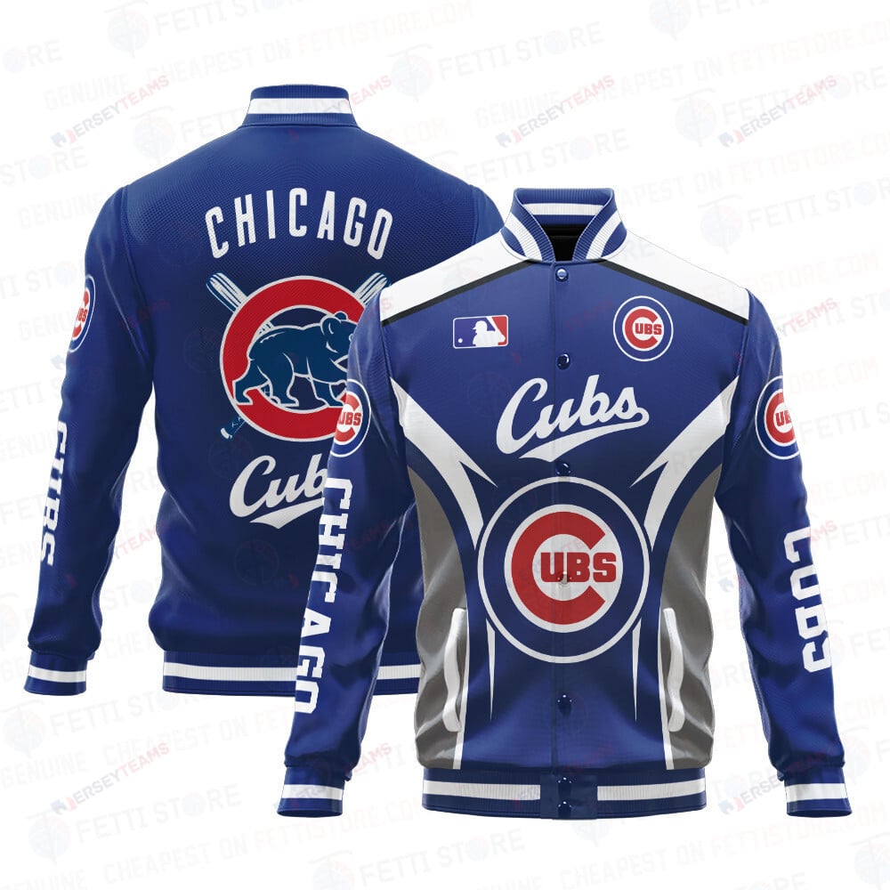 Chicago Cubs Baseball Traditional Pattern AOP Varsity Jacket SH1 - All-Over-Printed Jacket