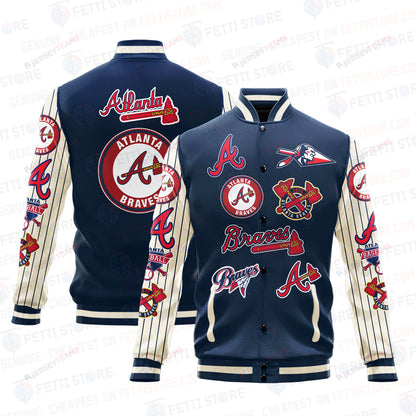 Atlanta Braves - Major League Baseball AOP Varsity Jacket V6 - All-Over-Printed Jacket