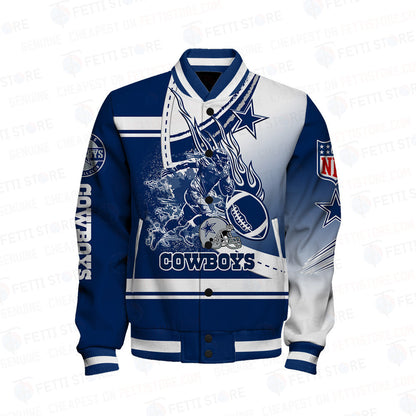 Dallas Cowboys American Football League Pattern Varsity Jacket SH1 V3 - All-Over-Printed Jacket
