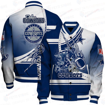 Dallas Cowboys American Football League Pattern Varsity Jacket SH1 V3 - All-Over-Printed Jacket
