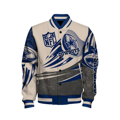 Dallas Cowboys - National Football League Customized AOP Varsity Jacket V10 - All-Over-Printed Jacket