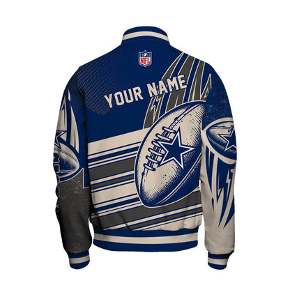 Dallas Cowboys - National Football League Customized AOP Varsity Jacket V10 - All-Over-Printed Jacket