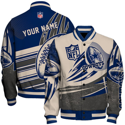Dallas Cowboys - National Football League Customized AOP Varsity Jacket V10 - All-Over-Printed Jacket
