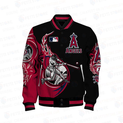 Los Angeles Angels Major League Baseball AOP Varsity Jacket - All-Over-Printed Jacket