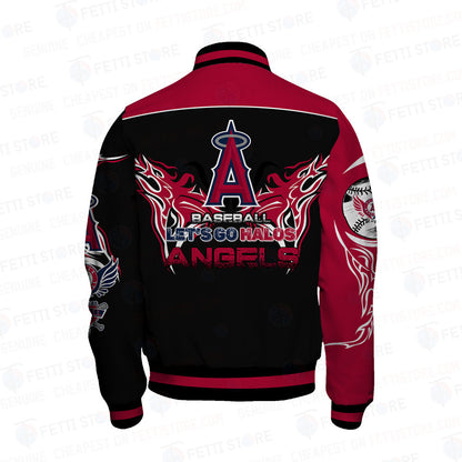 Los Angeles Angels Major League Baseball AOP Varsity Jacket - All-Over-Printed Jacket