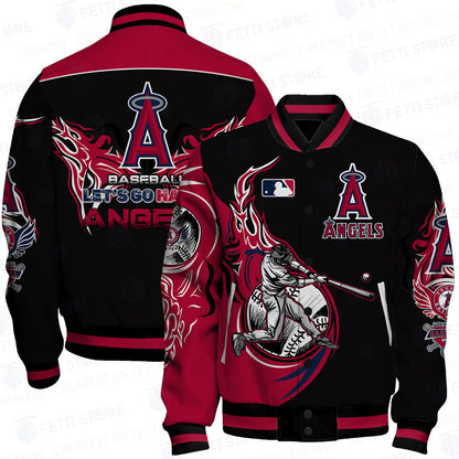Los Angeles Angels Major League Baseball AOP Varsity Jacket - All-Over-Printed Jacket