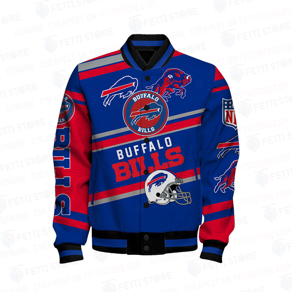 Buffalo Bills American Football League Pattern Varsity Jacket - All-Over-Printed Jacket