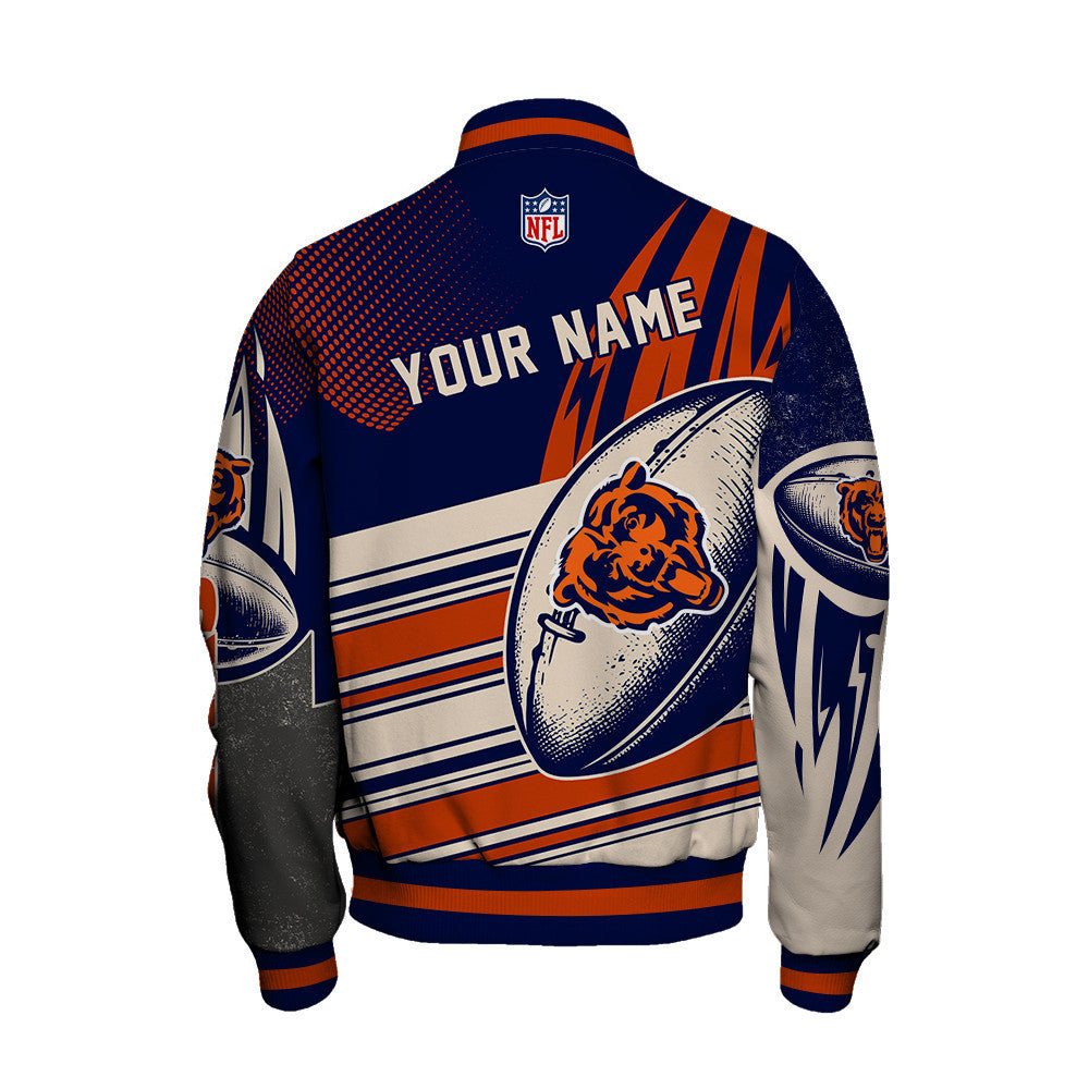 Chicago Bears - National Football League Customized AOP Varsity Jacket V10 - All-Over-Printed Jacket