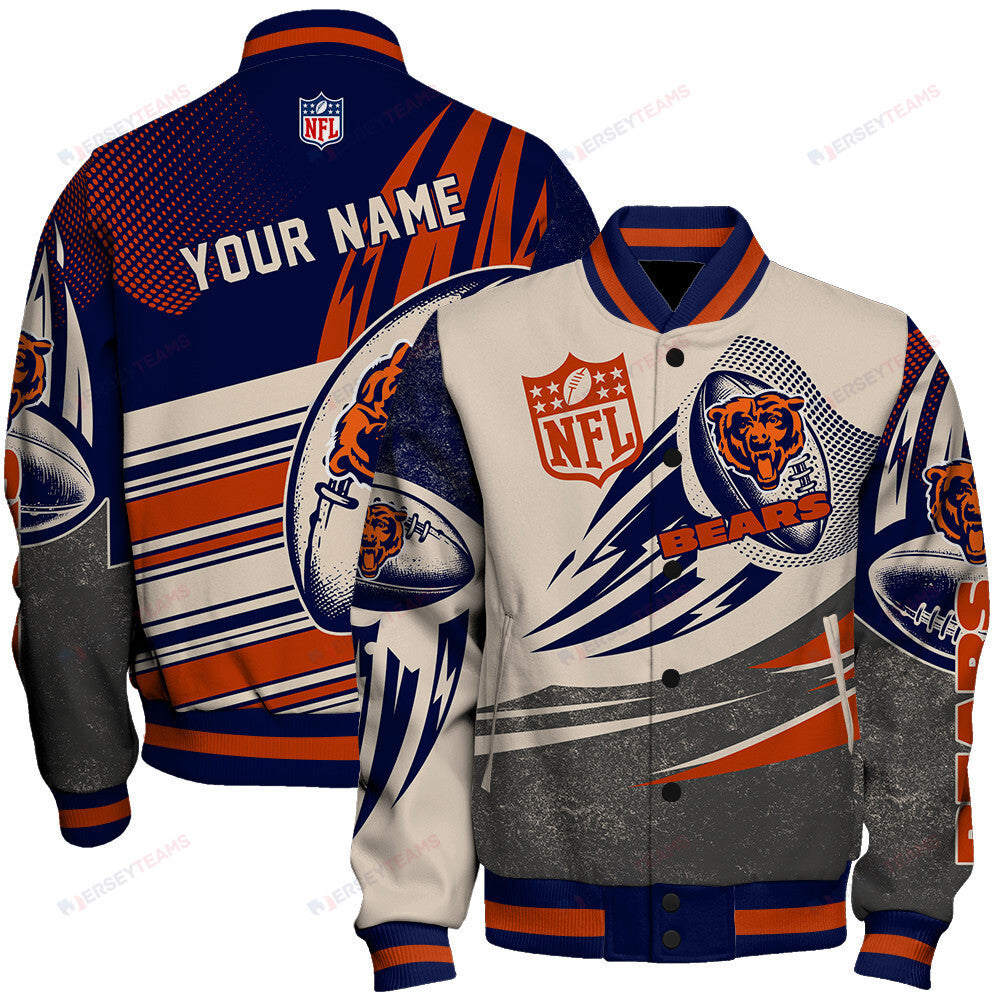 Chicago Bears - National Football League Customized AOP Varsity Jacket V10 - All-Over-Printed Jacket