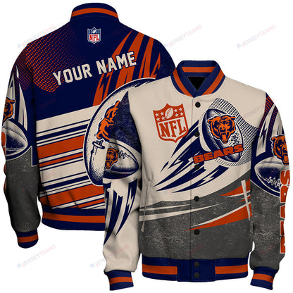 Chicago Bears - National Football League Customized AOP Varsity Jacket V10 - All-Over-Printed Jacket