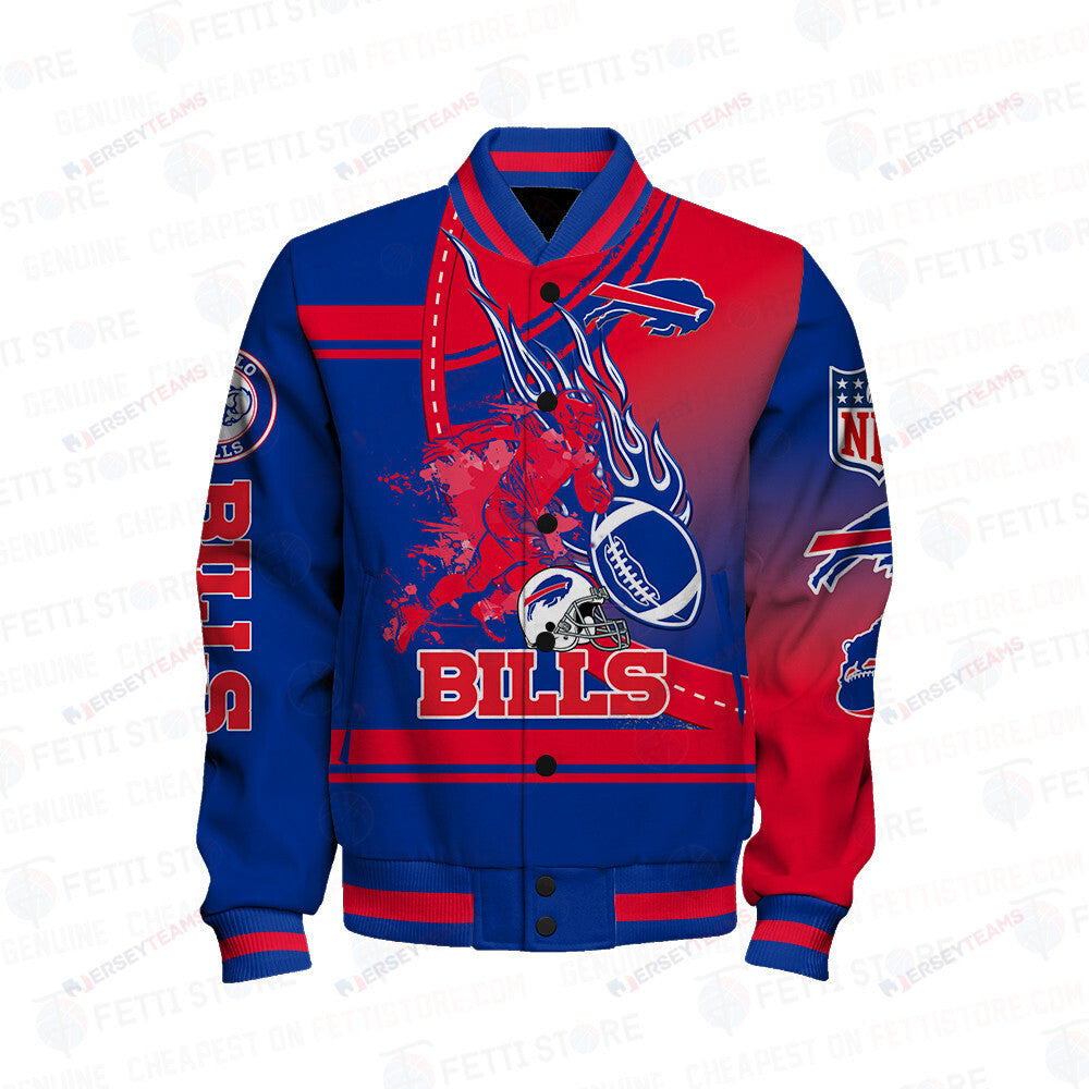 Buffalo Bills American Football League Pattern Varsity Jacket SH1 V3 - All-Over-Printed Jacket