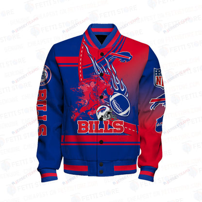 Buffalo Bills American Football League Pattern Varsity Jacket SH1 V3 - All-Over-Printed Jacket